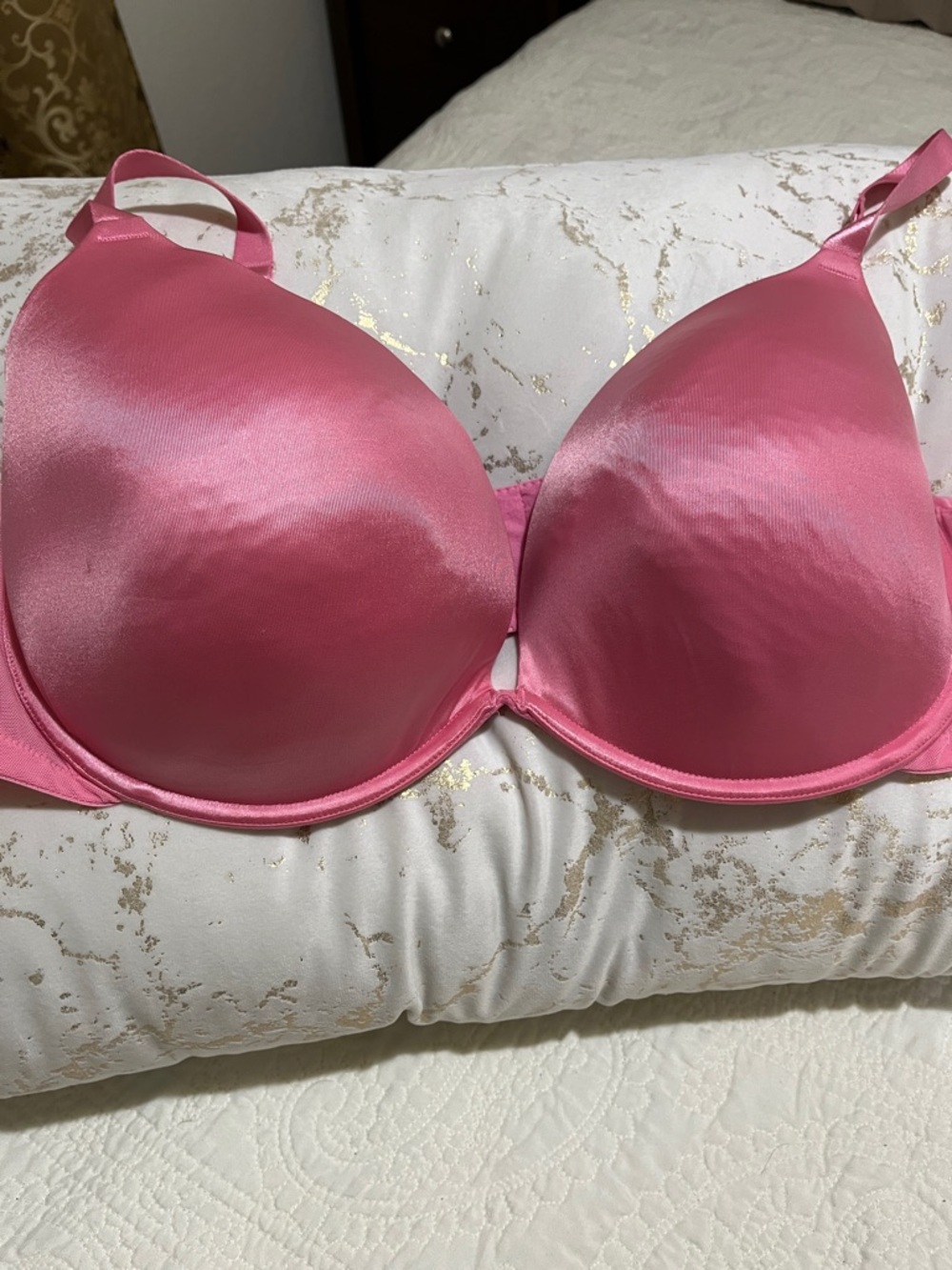 Smooth Pink Satin Everyday T-Shirt Bra
